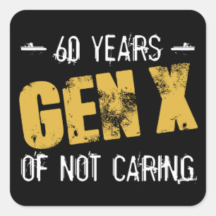 Gen X 60 Birthday Square Sticker