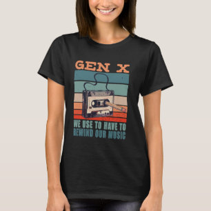 Gen X Cassette Tape Pencil Retro Music T-Shirt