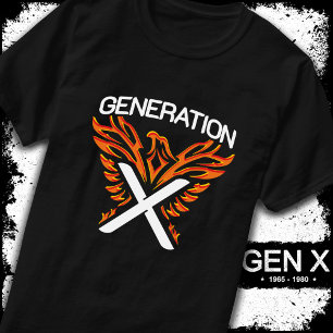 Gen X Gen Xer Phoenix Bird Generation X T-Shirt