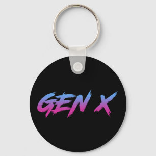 Gen X Generation X Retro Vintage Key Ring
