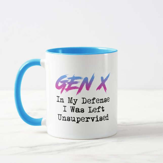 Gen X - In My Defence I Was Left Unsupervised Mug (Left)