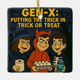 Gen-X Kids: Masters of Mischief Ceramic Ornament