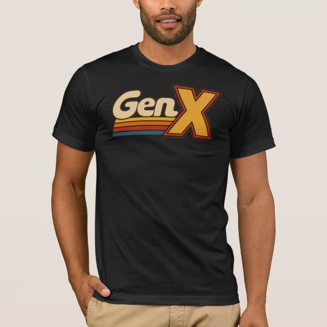 Gen X Logo - Retro T-Shirt (Front)