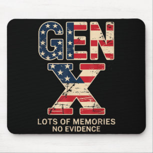 Gen X Lots Of Memories No Evidence Funny Retro Pat Mouse Mat