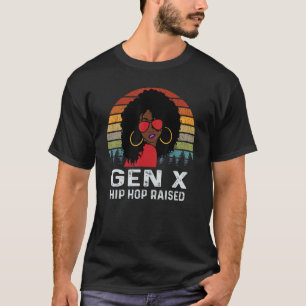 Gen X Melanin African American Black Retro Hip Hop T-Shirt