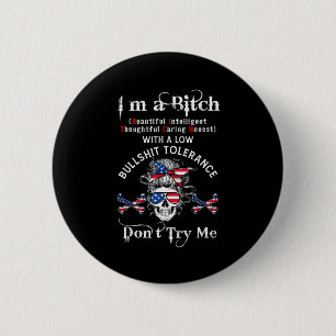 Gen X Skeleton I’m A Beautiful Intelligent Skeleto 6 Cm Round Badge