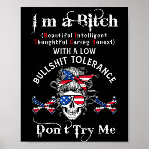 Gen X Skeleton I’m A Beautiful Intelligent Skeleto Poster
