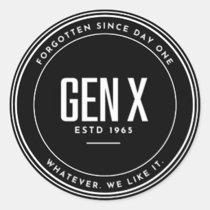 GEN X: The Forgotten Classic Round Sticker