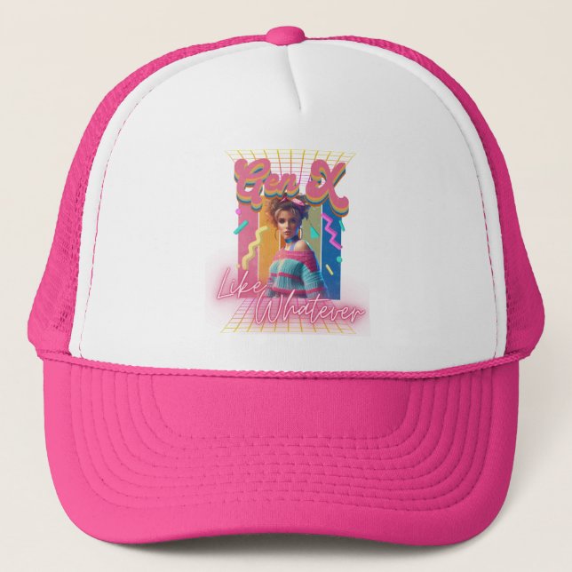 Gen X Woman Funny Trucker Hat (Front)