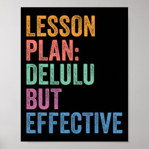 Gen Z Alpha Back To School Lesson Plan Delulu But  Poster
