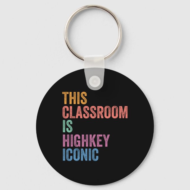 Gen Z Alpha Back To School This Clroom Is Highkey  Key Ring (Front)