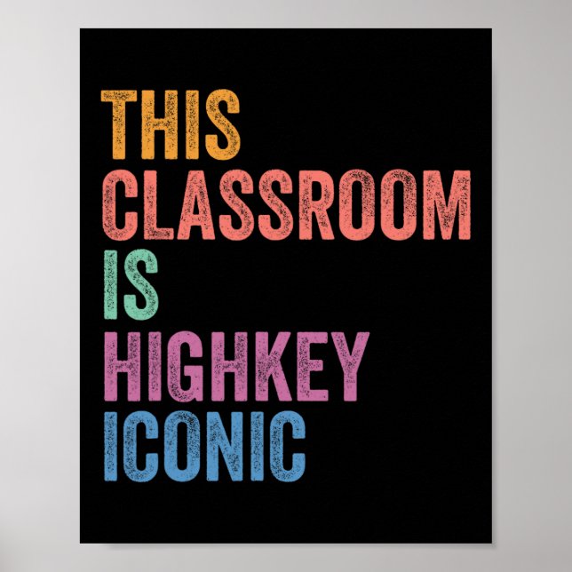 Gen Z Alpha Back To School This Clroom Is Highkey  Poster (Front)