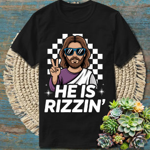 Gen Z Rizz - He is Rizzen Funny Easter Pun T-Shirt