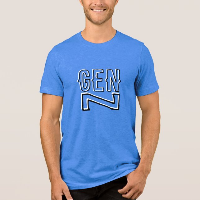 Gen Z Vibes | Trendy Youth Streetwear | Cool  Tri-Blend Shirt (Front)