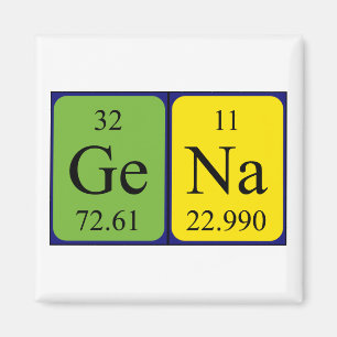 Gena periodic table name magnet