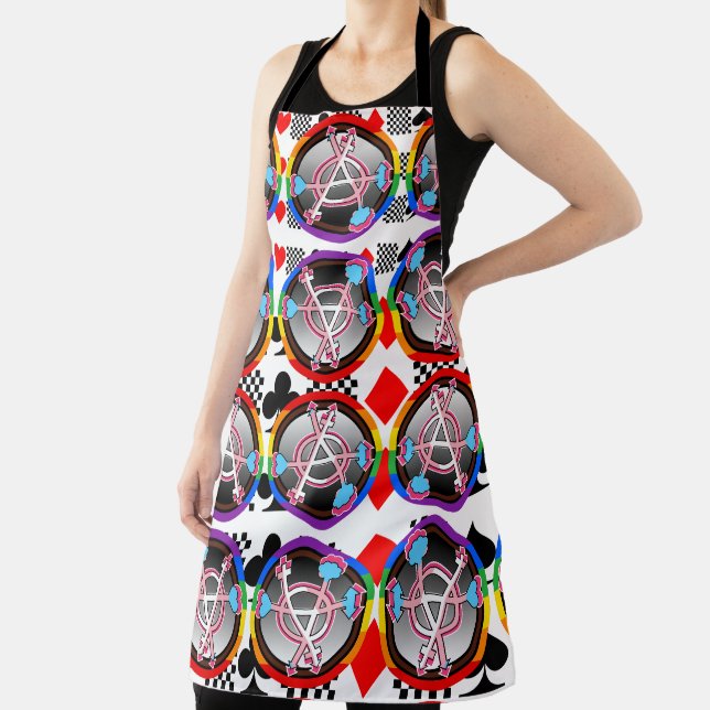 Gender Anarchy Symbol, Emblem with Playing Cards Apron (Insitu)