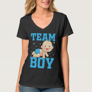 Gender Announcement Team Boy Baby Party Reveal Pr T-Shirt