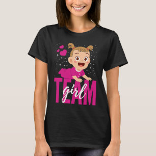 Gender Announcement Team Girl Baby Party Reveal P T-Shirt