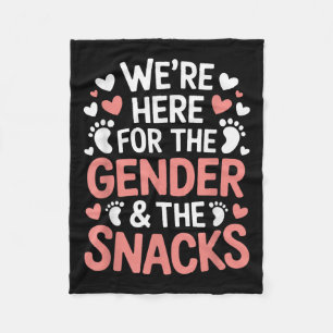 Gender Announcement, We're Here For The Gender &am Fleece Blanket