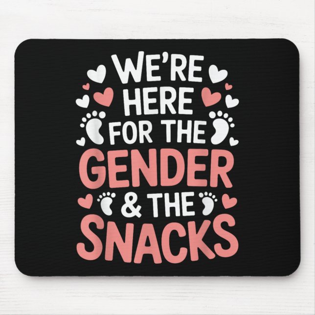 Gender Announcement, We're Here For The Gender &am Mouse Mat (Front)
