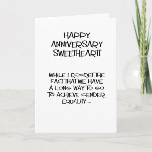 gender equality anniversary card