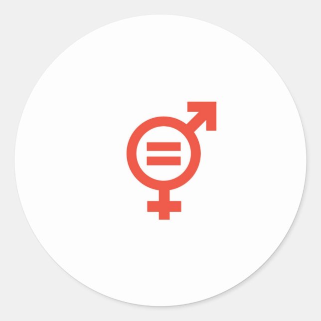 Gender=Equality Classic Round Sticker (Front)
