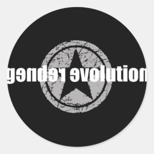 Gender Evolution Black Sticker