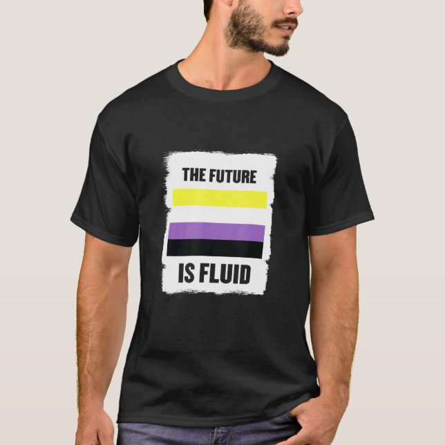 Gender Fluid Enby Genderqueer Non Binary T-Shirt (Front)