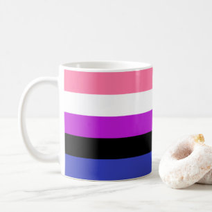 Gender Fluid Flag Colours Coffee Mug