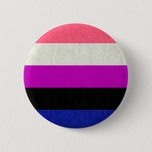 Gender Fluid Pride Flag Colored Background Design 6 Cm Round Badge