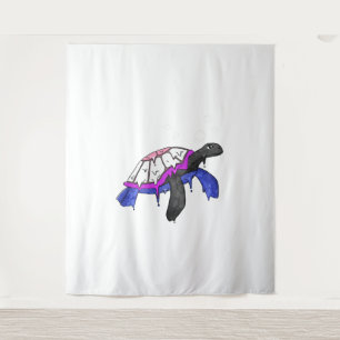 Gender Fluid Pride Flag Sea Turtle Subtle LGBTQ Tapestry