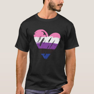 Gender Fluid Pride Heart Flag T-Shirt