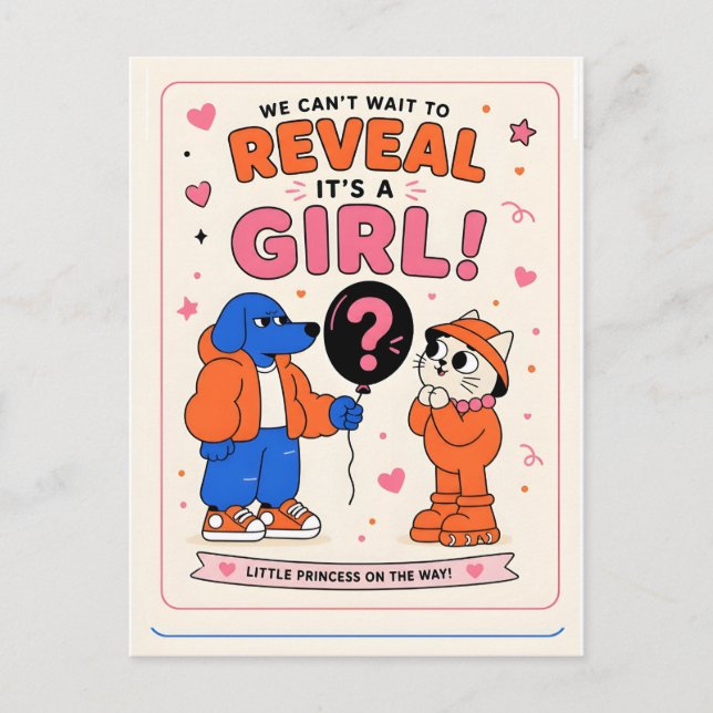 gender girl postcard (Front)