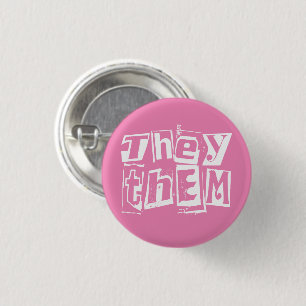 Gender Identity Pronouns They Them 3 Cm Round Badge