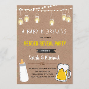 Gender Neutral A Baby is Brewing invitation