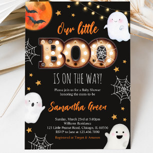 Gender Neutral A Little Boo Baby Shower Invitation