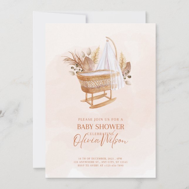 Gender Neutral A Little Pumpkin Fall Baby Shower Invitation (Front)