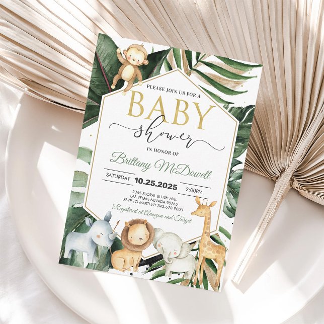 Gender Neutral A Wild one Safari Baby shower Invitation (Creator Uploaded)
