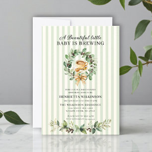 Gender neutral all in one Baby brewing Shower Invitation