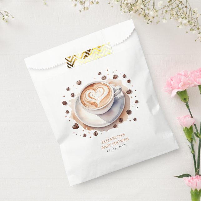 Gender Neutral Baby is Brewing Coffee Baby Shower  Favour Bags (Sealed)