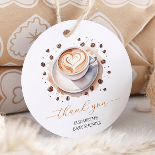 Gender Neutral Baby is Brewing Coffee Baby Shower  Favour Tags
