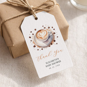 Gender Neutral Baby is Brewing Coffee Baby Shower Gift Tags