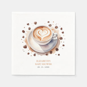 Gender Neutral Baby is Brewing Coffee Baby Shower  Napkin