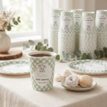 Gender Neutral Baby Shower Elephant Eucalyptus