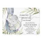 Gender neutral baby shower, elephant greenery gold