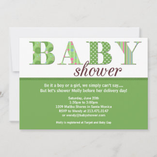 Gender Neutral Baby Shower Invitation