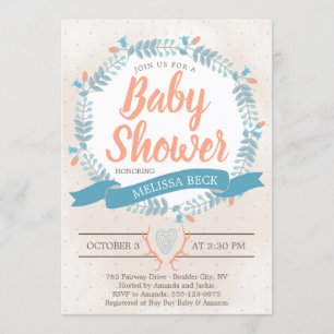 Gender Neutral Baby Shower Invitation
