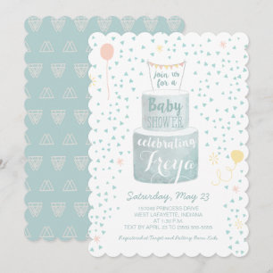Gender Neutral Baby Shower Invitation - Baby Cakes