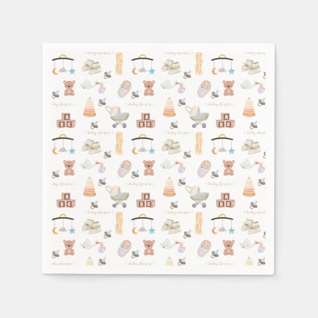 Gender Neutral Baby Shower  Napkin (Front)