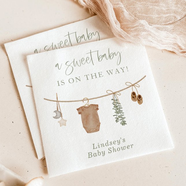 Gender Neutral Baby Shower Napkins, Gender Reveal  Napkin (Creator Uploaded)